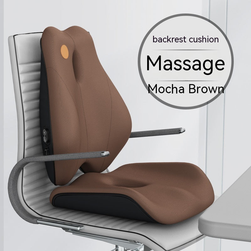 Electric Massage Memory Foam Lumbar & Seat Cushion Set – USB Powered