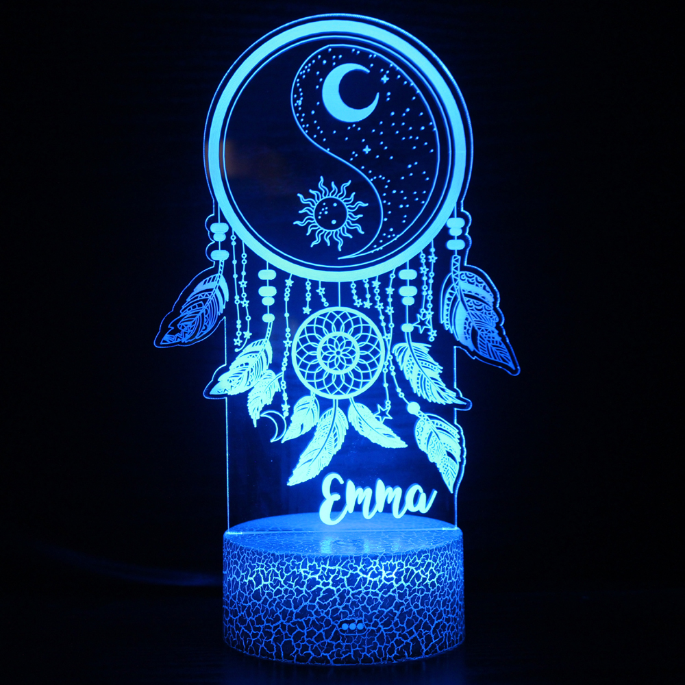 3D Illusion Night Light – Dream Catcher LED Lamp