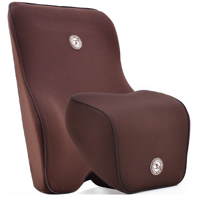 Memory Foam Car Lumbar Support & Neck Cushion Set