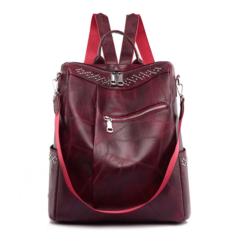 Women's Retro Soft Leather Backpack – Large Capacity