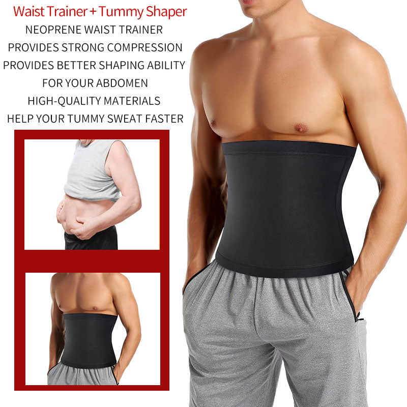 Men's Sauna Waist Trainer & Slimming Belt – Sweat Trimmer for Workouts