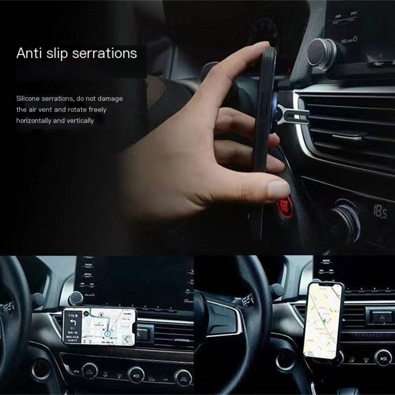 Car Vent Phone Holder – Magnetic Navigation Mount | Plastic & Alloy