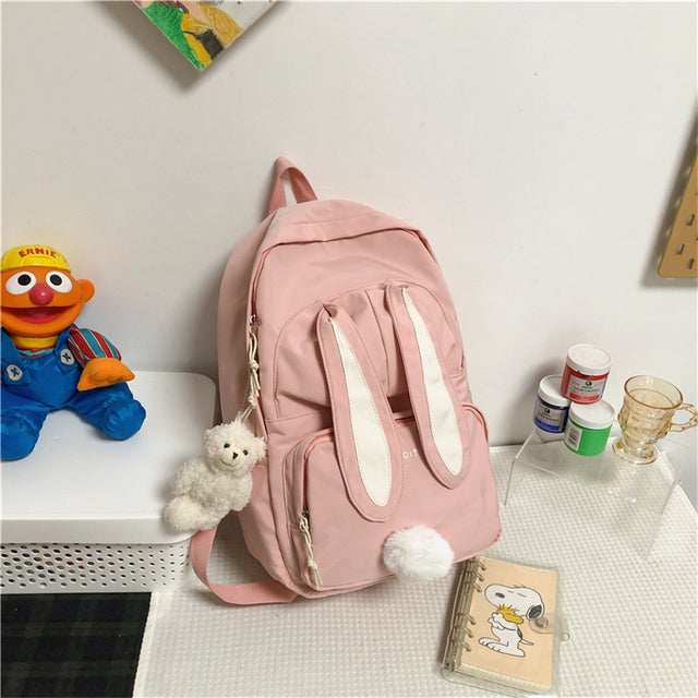 Cute Nylon Backpack for Teen Girls – Waterproof, Large Capacity