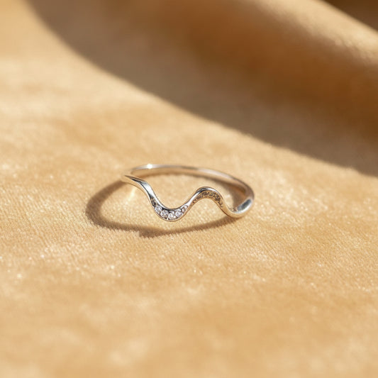 Water Wave Silver Ring