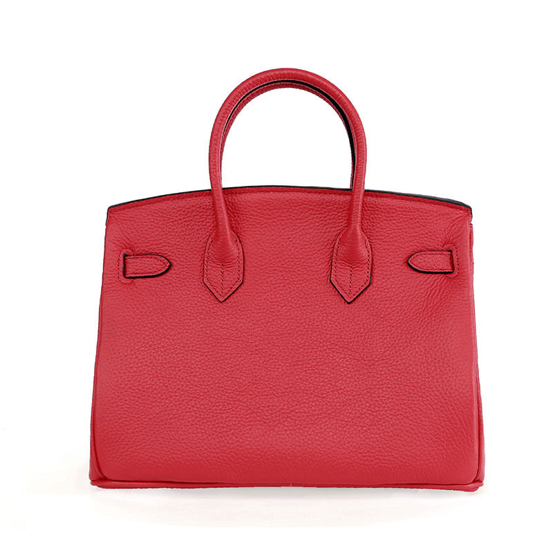 Platinum Structured Handbag | Premium Split Leather Tote