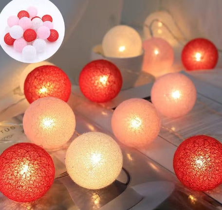 LED Cotton Ball String Lights | Starry Lantern Fairy Lights