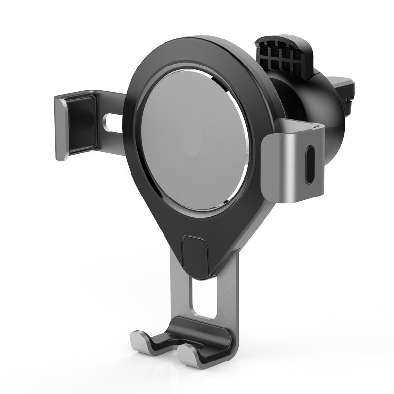 Gravity Car Air Vent Phone Holder | Metal & Silicone | Red & Silver