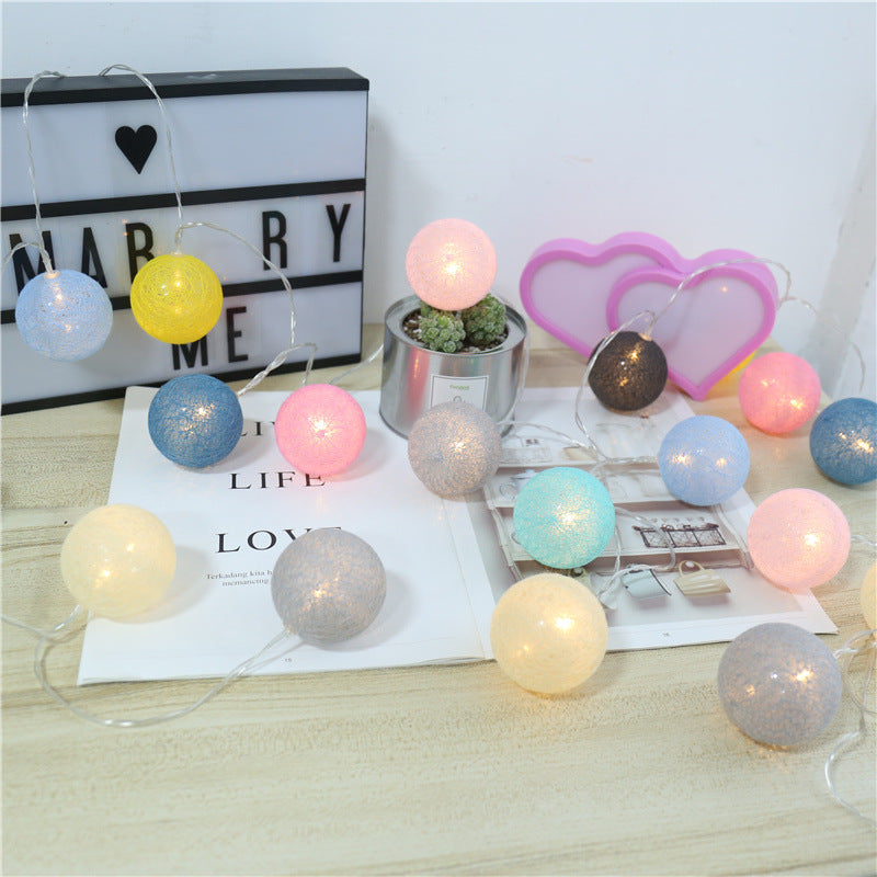 LED Cotton Ball String Lights | Starry Lantern Fairy Lights