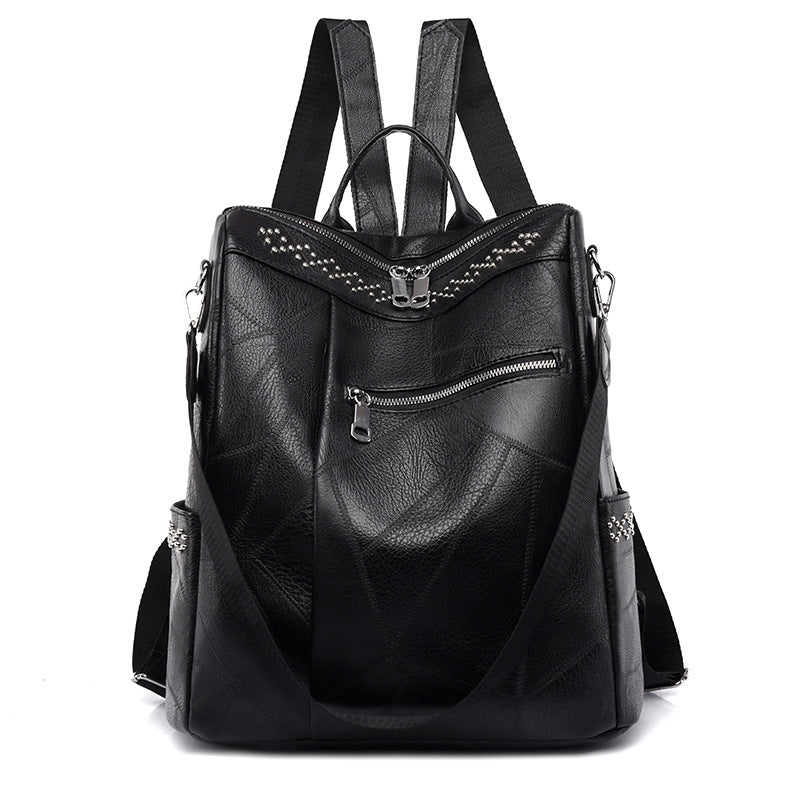 Women's Retro Soft Leather Backpack – Large Capacity