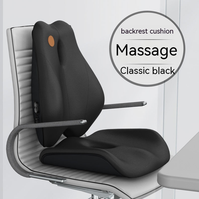 Electric Massage Memory Foam Lumbar & Seat Cushion Set – USB Powered