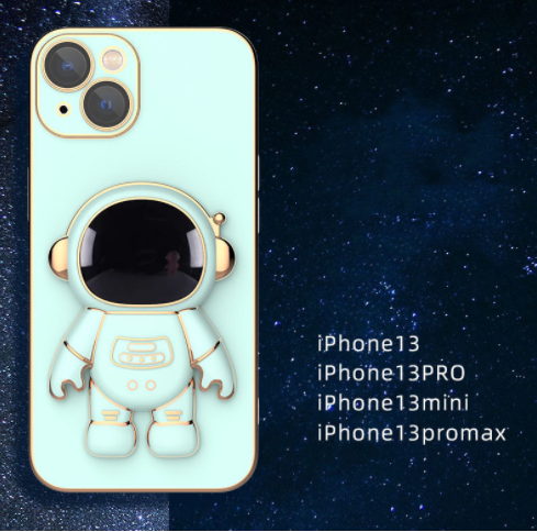 Astronaut Phone Case with Stand – Cute Protective Cover for iPhone 14