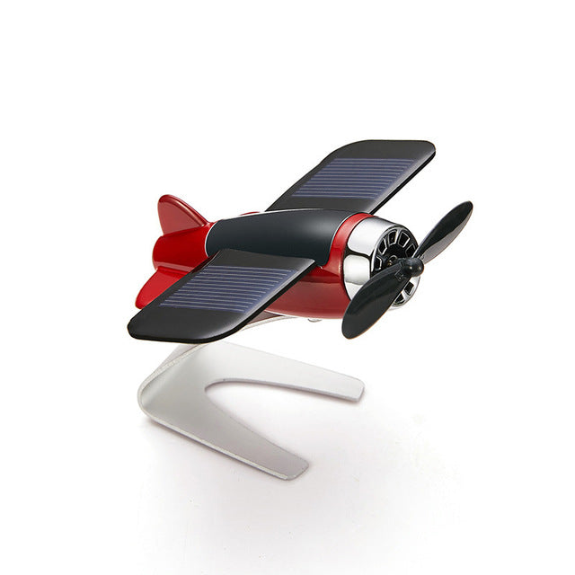 Aeroplane Car Air Vent Freshener | Long-Lasting Scent | Black, Silver & Red