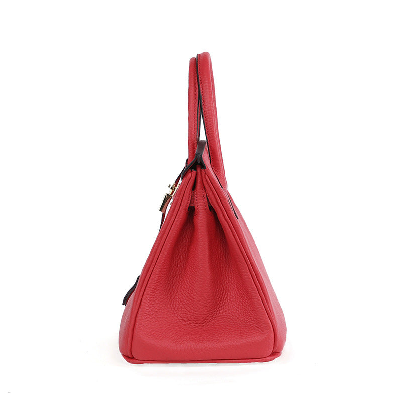 Platinum Structured Handbag | Premium Split Leather Tote