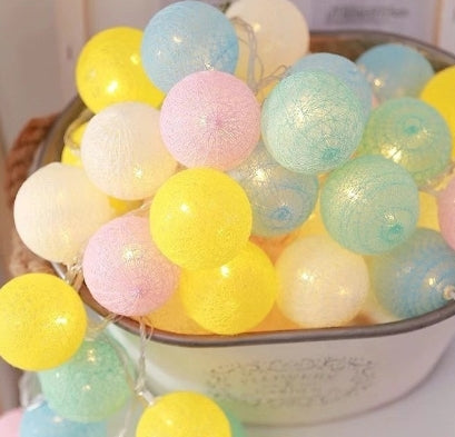 LED Cotton Ball String Lights | Starry Lantern Fairy Lights