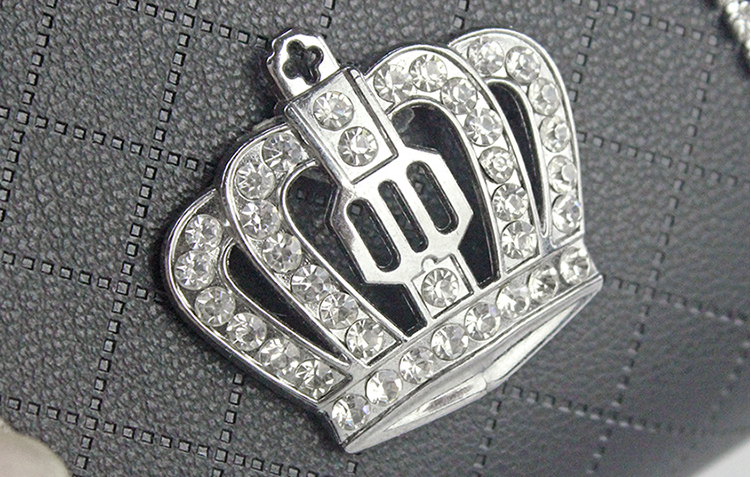 Diamond Crown Car Air Vent Organiser Bag | Leather | Black