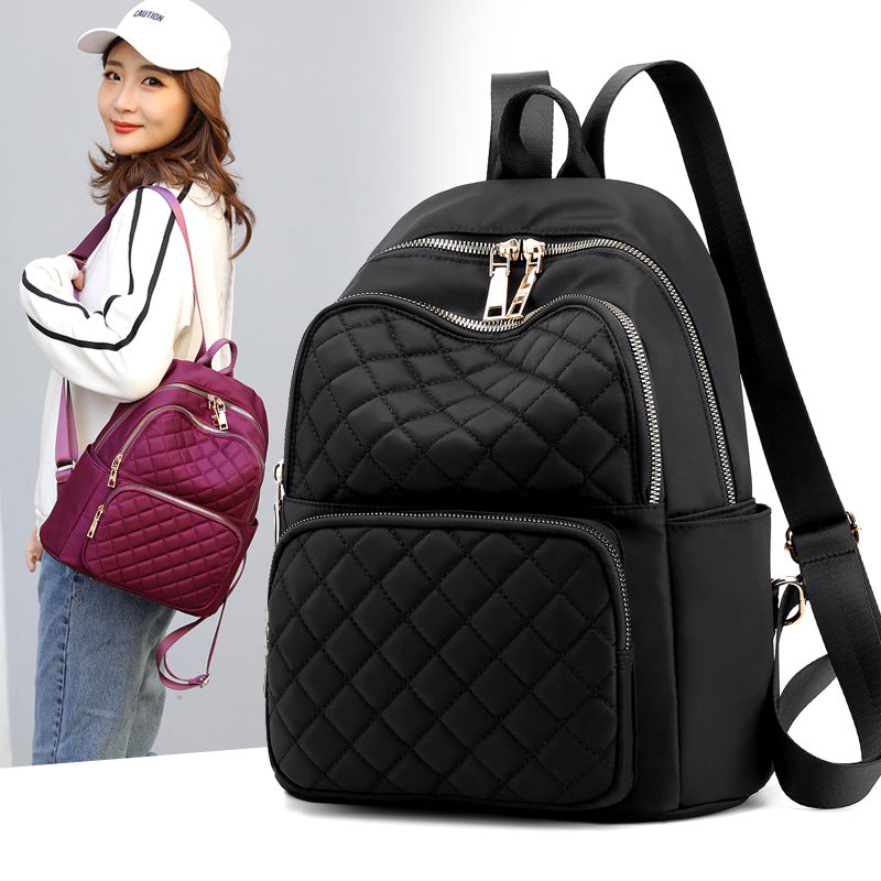 Large Capacity Waterproof Nylon Backpack for Women