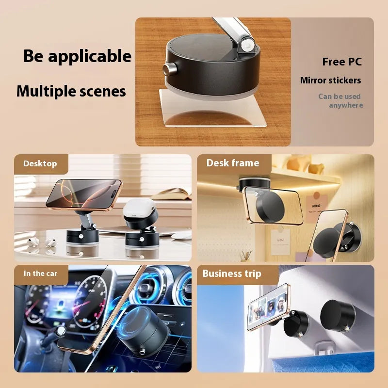 Magnetic Suction Cup Phone Holder – Foldable Dashboard & Desk Mount