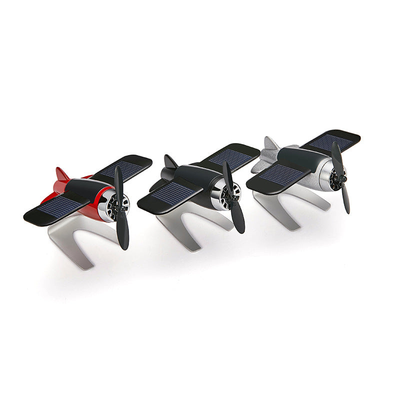 Aeroplane Car Air Vent Freshener | Long-Lasting Scent | Black, Silver & Red