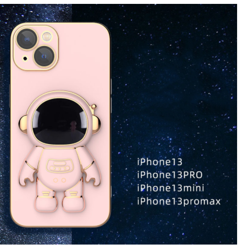 Astronaut Phone Case with Stand – Cute Protective Cover for iPhone 14