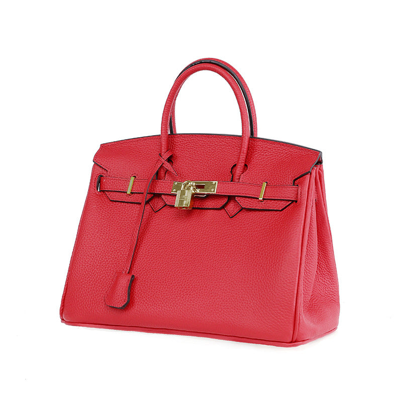 Platinum Structured Handbag | Premium Split Leather Tote