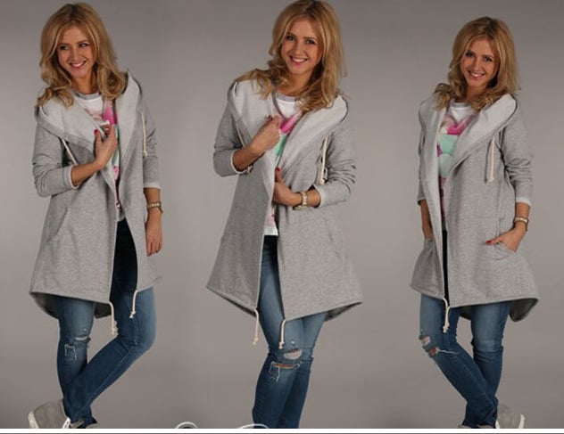 Hooded Long Sleeve Women's Sweatshirt – Cosy Fleece Hoodie