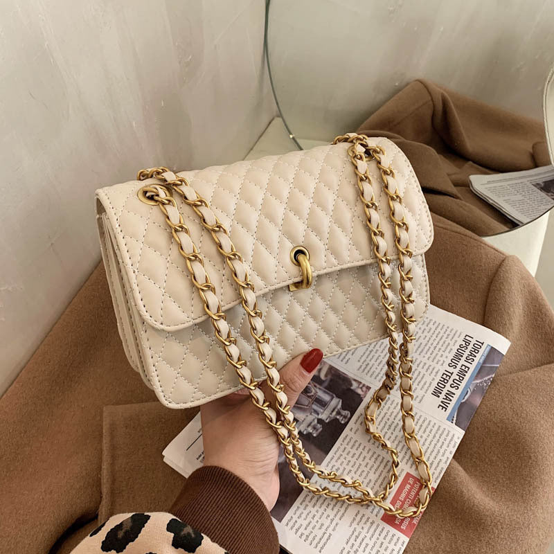 Quilted Chain Crossbody Bag – One-Shoulder Messenger Bag