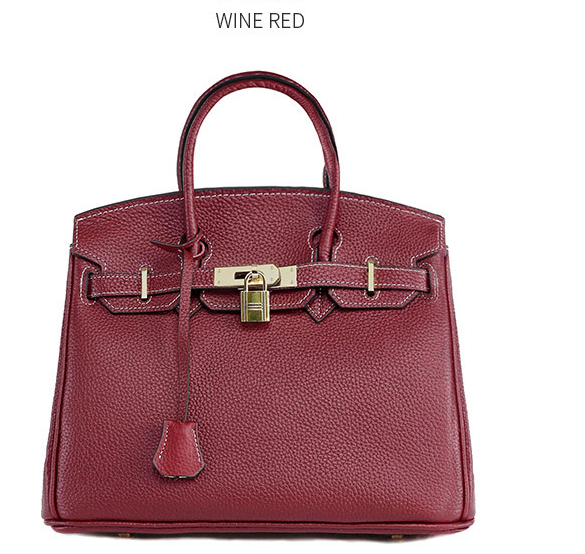 Platinum Structured Handbag | Premium Split Leather Tote
