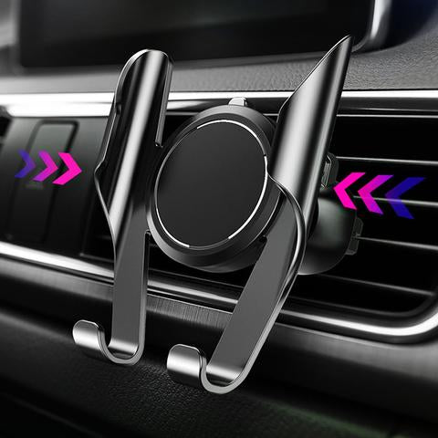 360° Spring-Action Car Phone Mount | Suction & Air Vent