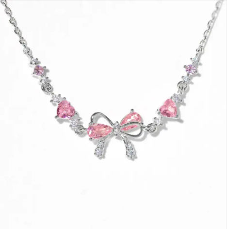 Heart Bow Zircon Chain Bracelet – Silver, Gold & Rose Gold