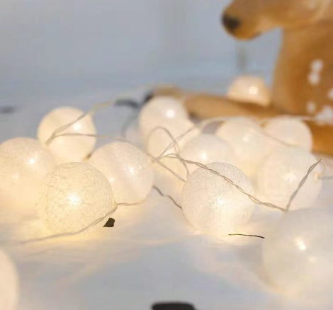LED Cotton Ball String Lights | Starry Lantern Fairy Lights