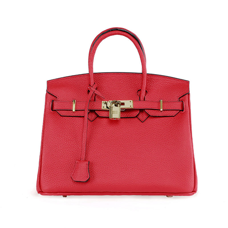 Platinum Structured Handbag | Premium Split Leather Tote