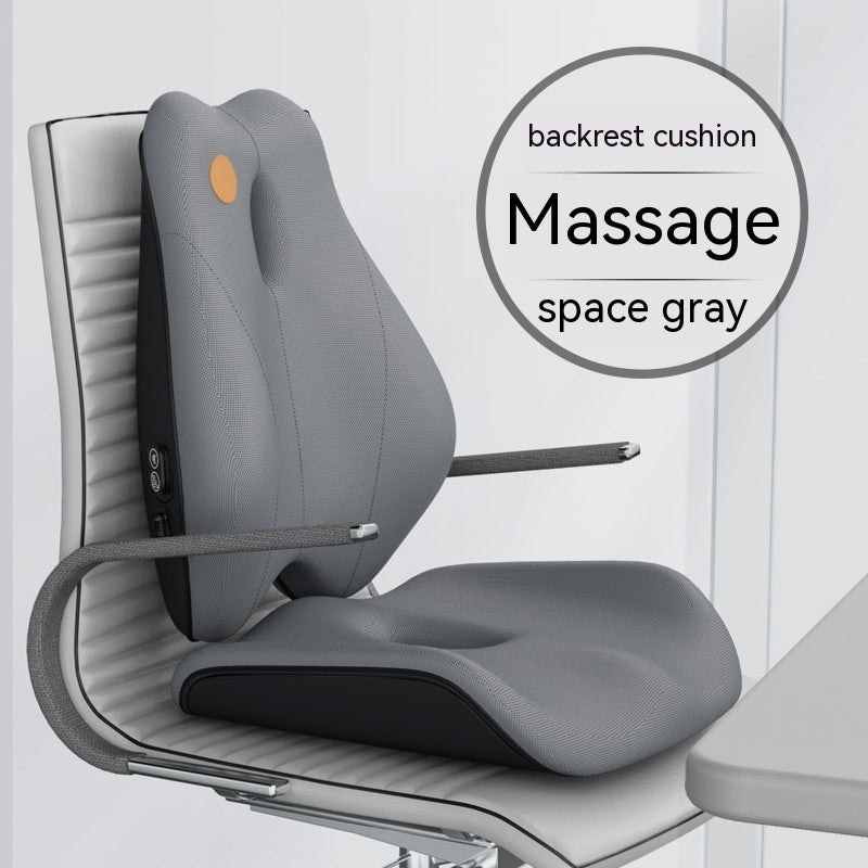 Electric Massage Memory Foam Lumbar & Seat Cushion Set – USB Powered