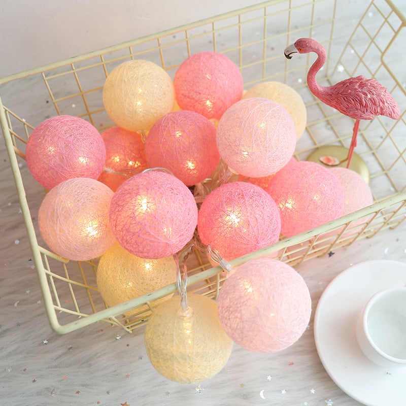 LED Cotton Ball String Lights | Starry Lantern Fairy Lights