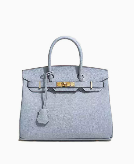 Platinum Structured Handbag | Premium Split Leather Tote