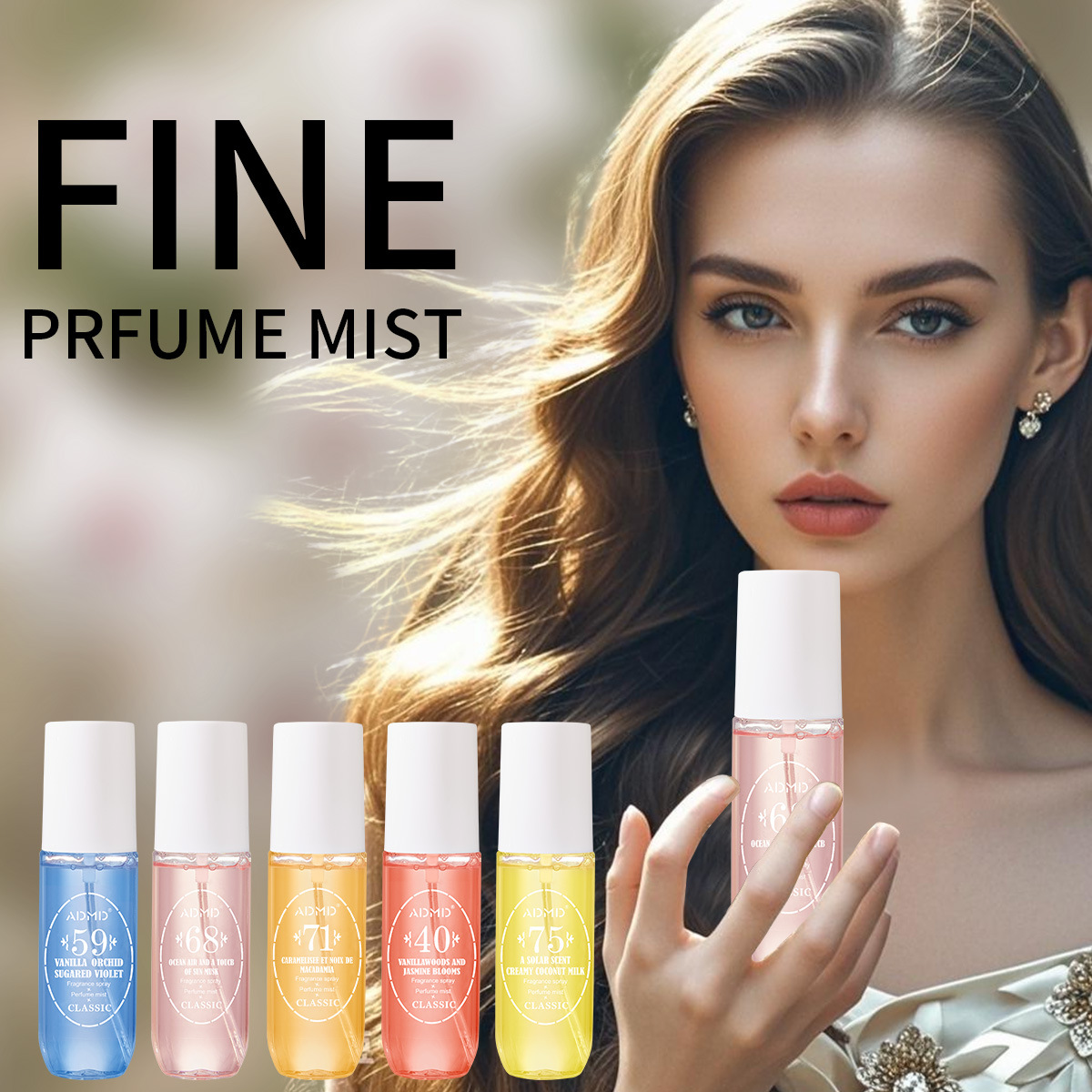 Light Long-Lasting Women's Perfume – 128g (5 Scents)
