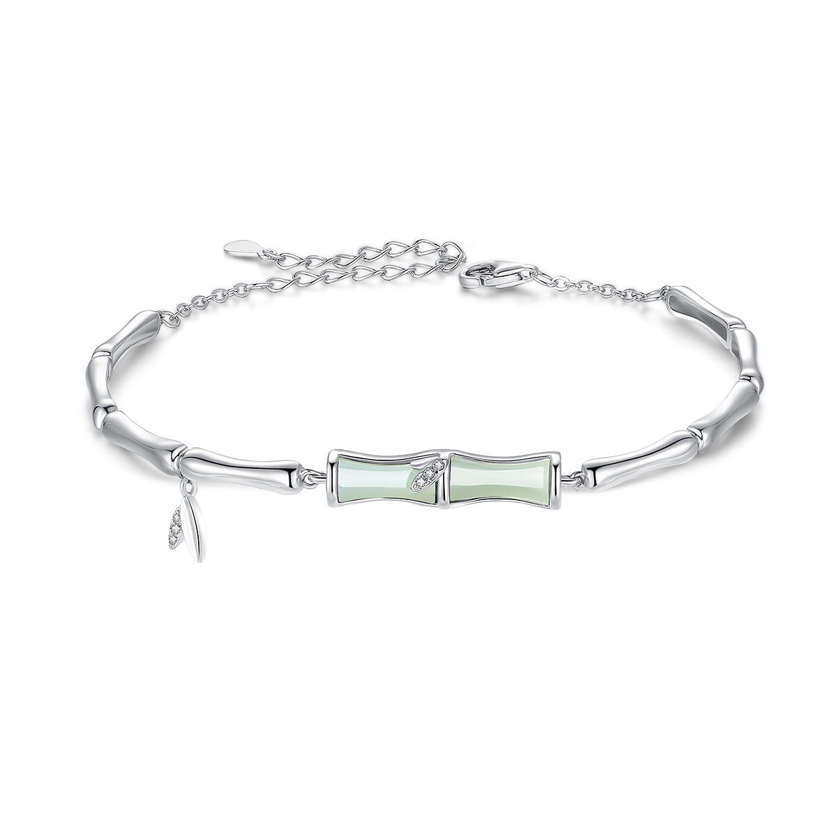 Bamboo & Sterling Silver Charm Bracelet for Women