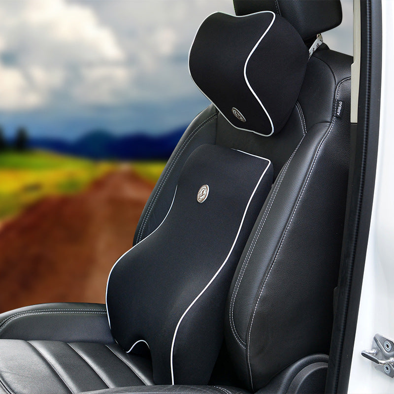 Memory Foam Car Lumbar Support & Neck Cushion Set
