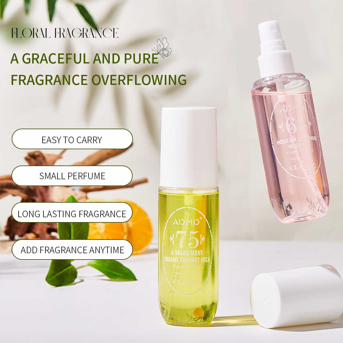 Light Long-Lasting Women's Perfume – 128g (5 Scents)