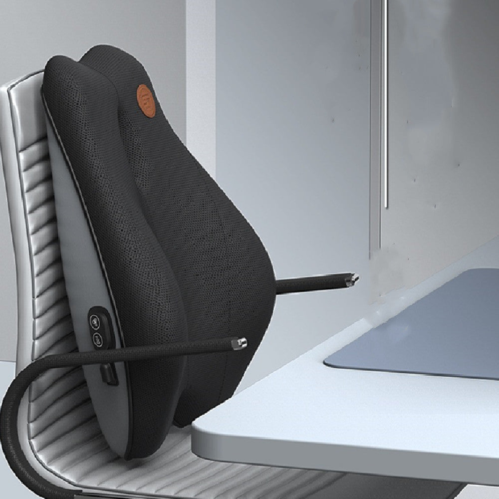 Electric Massage Memory Foam Lumbar & Seat Cushion Set – USB Powered