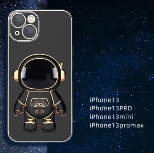 Astronaut Phone Case with Stand – Cute Protective Cover for iPhone 14