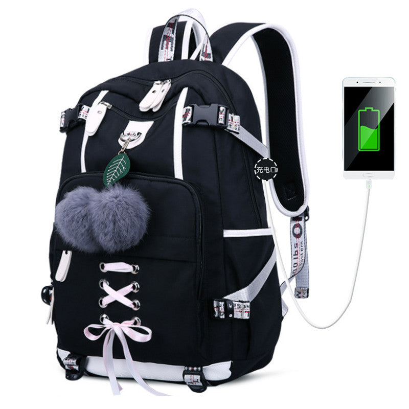 Large Capacity Waterproof Backpack for Girls – School & Travel