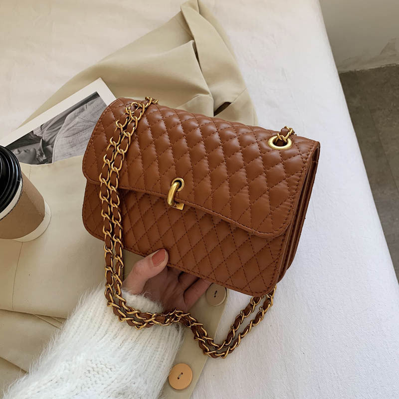 Quilted Chain Crossbody Bag – One-Shoulder Messenger Bag