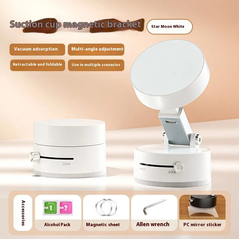 Magnetic Suction Cup Phone Holder – Foldable Dashboard & Desk Mount