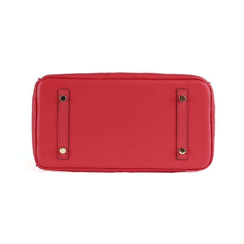 Platinum Structured Handbag | Premium Split Leather Tote