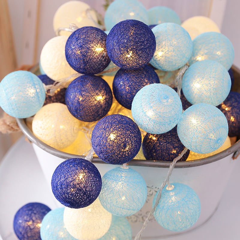 LED Cotton Ball String Lights | Starry Lantern Fairy Lights