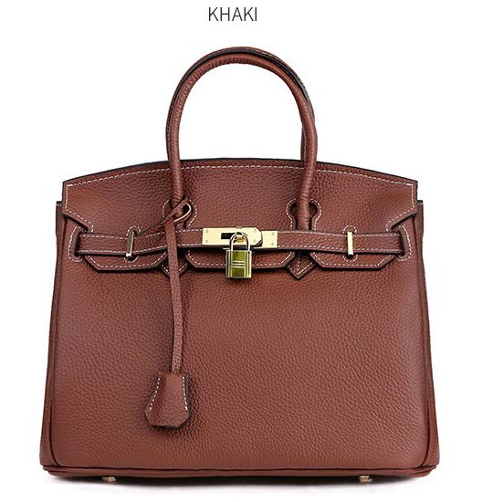Platinum Structured Handbag | Premium Split Leather Tote