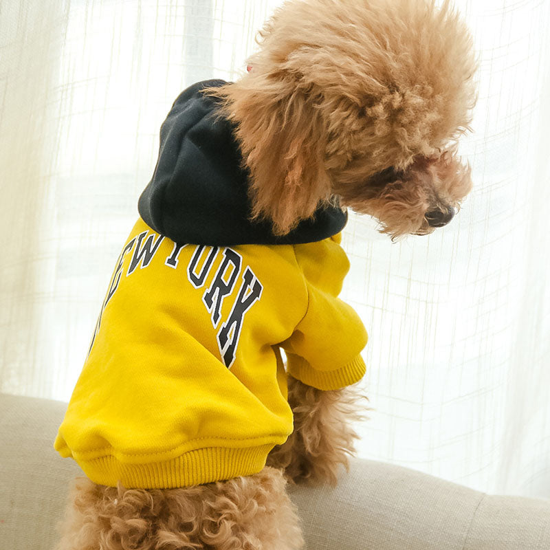 Pet Hoodie Sweatshirt – Casual New York Style for Dogs & Cats