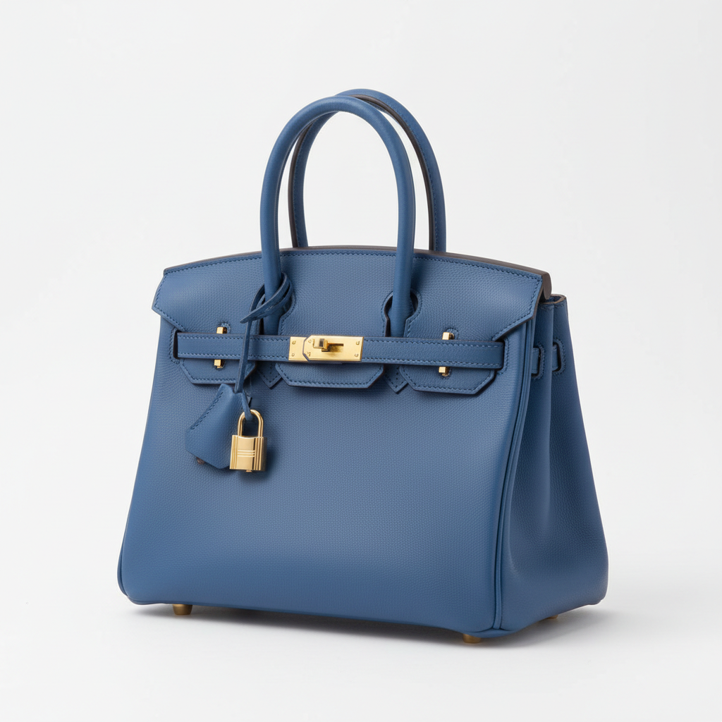 Platinum Structured Handbag | Premium Split Leather Tote