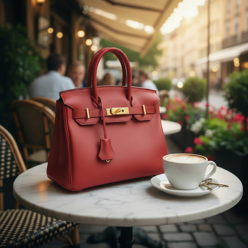 Platinum Structured Handbag | Premium Split Leather Tote